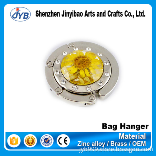 beautiful design fancy women gift bag hook sunflower ornaments bag hanger